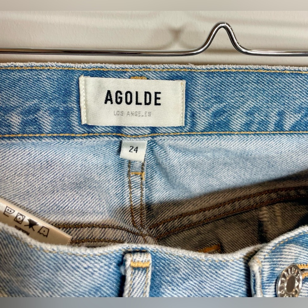 AGOLDE Parker Vintage Cut Off Shorts in Swampmeet - Size 24 - Picture 6 of 7
